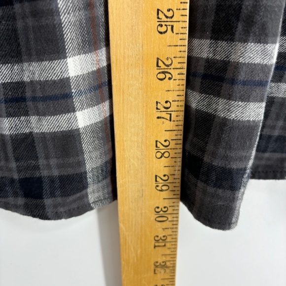 Eddie Bauer Mens XXL Button Front Shirt Bristol Flannel Smoke Gray Long Sleeves - Picture 9 of 10